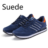 Men Casual Shoes Light Suede Leather Sneakers Classical Running Shoes Men Comfort Outdoor Breathable Flats Jogging Sport Shoes